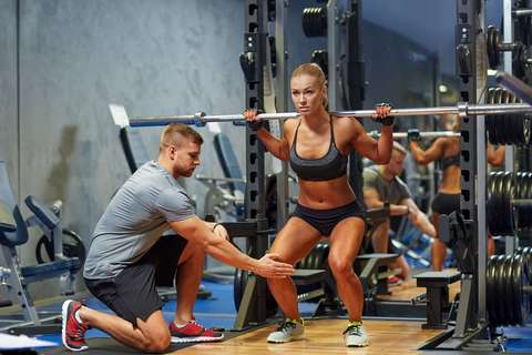 Woman performing squats
